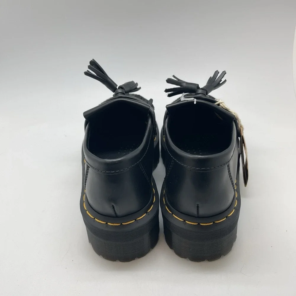 Dr Martens Adrian Quad Shoes‎ Mens 6 Womens 7 Black Leather Platform Tassle New